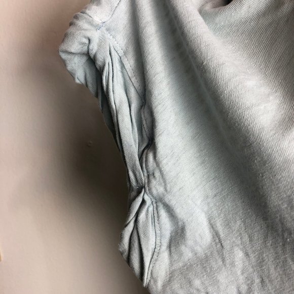 SALE - NWT Current/Elliott Rolled Twisted-Trim Tee Blue - Picture 8 of 8